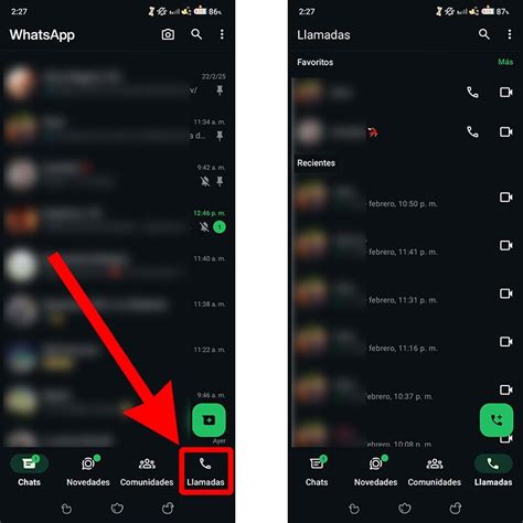 Cómo borrar el registro de llamadas en WhatsApp