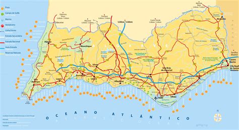 Algarve tourist map