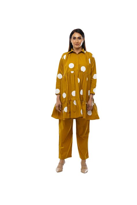 Musterd bright white polka short shirt co-ord – Khat Clothing