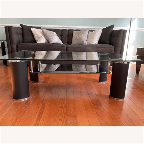 Contemporary Tempered Glass Coffee & End Tables - AptDeco