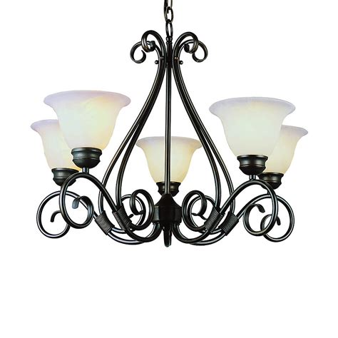 Bel Air Lighting New Century 5 -Light Oil-rubbed Black Traditional For ...