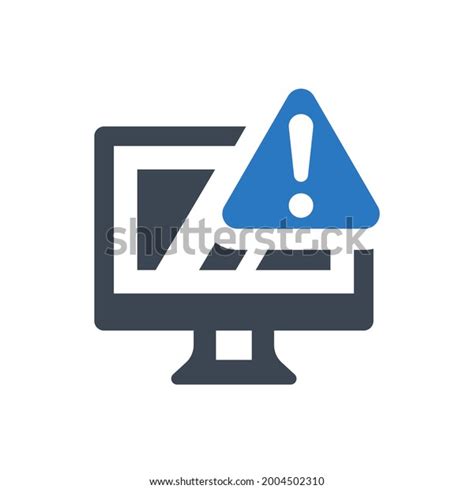 Image result for Computer with Warning Sign Vector