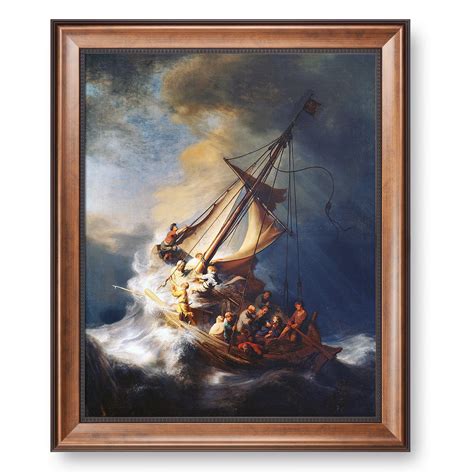 Christ in The Storm On The Sea of Galilee by Rembrandt van Rijn Framed ...