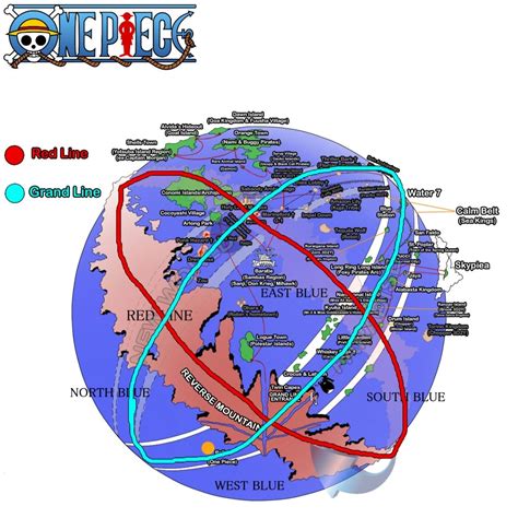 Weltkarte mit roten Linien für jede Region