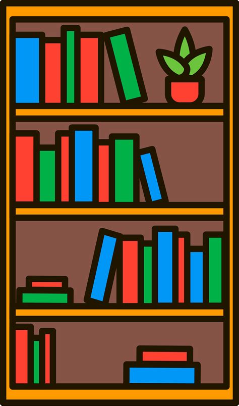 Free Bookshelf Clipart at Scarlett Pratt blog