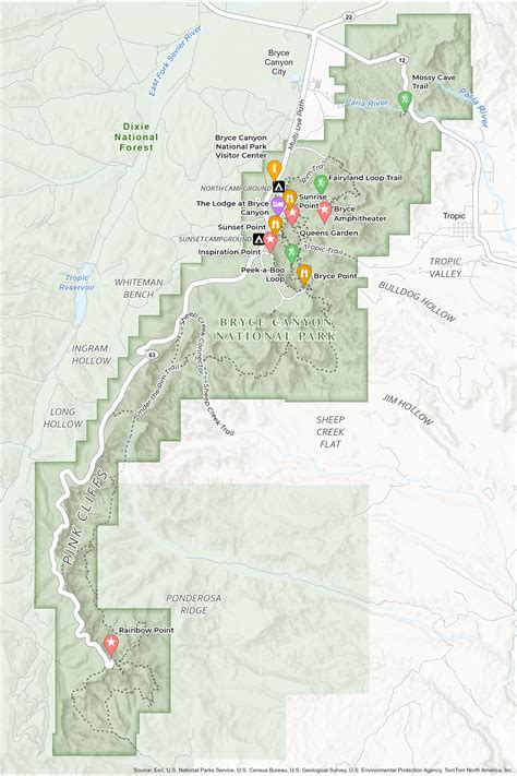 Bryce Canyon National Park Map - GIS Geography