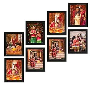 RK COLLECTION Black Wood Photo Frame 5X7 Size (SET-10) : Amazon.in ...