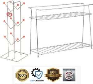 KITCHEN KART Utensil Kitchen Rack Steel Kitchen Kart Spice Rack & Cup ...