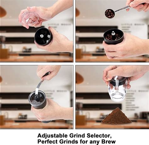 Buy Manual Coffee Grinder-14 Pcs Set, Adjustable Ceramic Burrs Hand ...