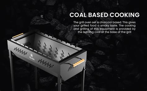 H Hy-tec (Device) Hybb, Backyard Charcoal Grill Barbeque With 7 Skewers ...