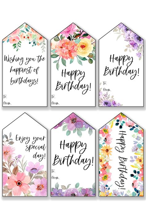 102 Free Printable Birthday Tags All in One Download | Free printable birthday tags, Birthday ...