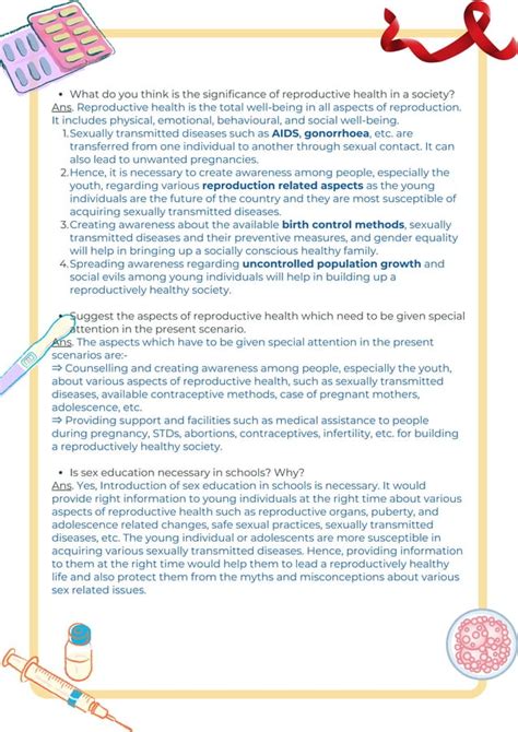 Image result for Reproductive Health Class 12 Exercise