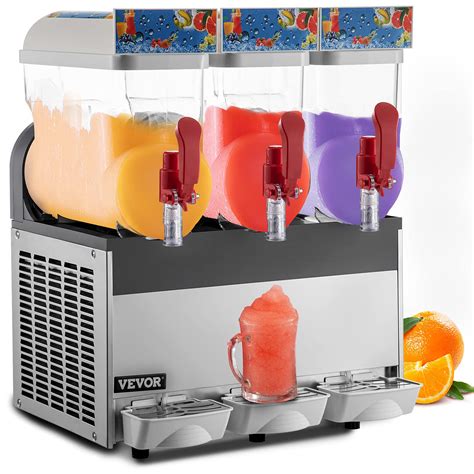 Buy Happybuy 110V Commercial Slushy Machine 15L x 3 Tank Frozen Drink ...