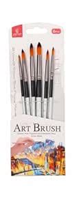 Nylon Hair Art Brush Set with Wood Handle, Two-Color Design for ...