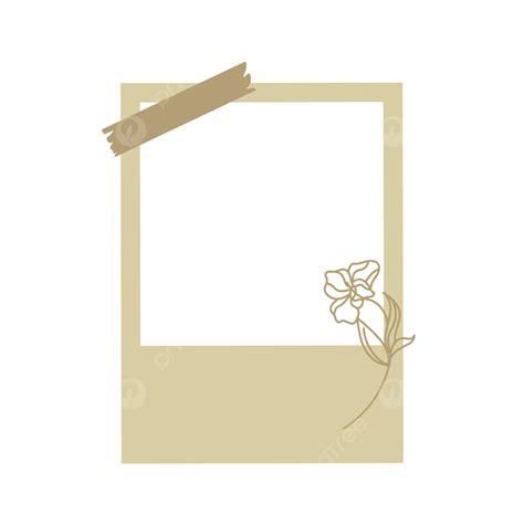 Aesthetic Brown Polaroid Frame Illustration Vector, Photocall, Polaroid ...