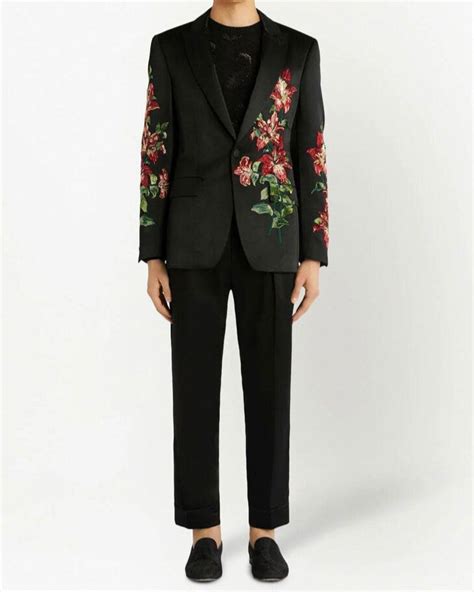 Hand Embroidered Black Floral Bliss Jacket
