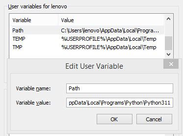 Change User Environment Variable 的图像结果