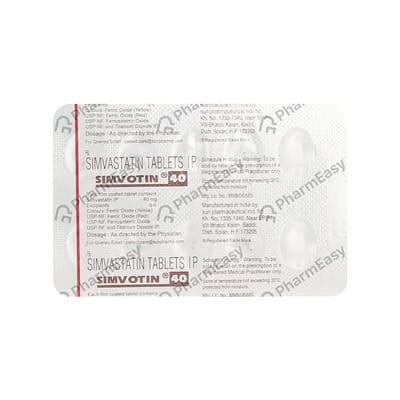 Simvotin 40 MG Tablet (10): Uses, Side Effects, Price & Dosage | PharmEasy