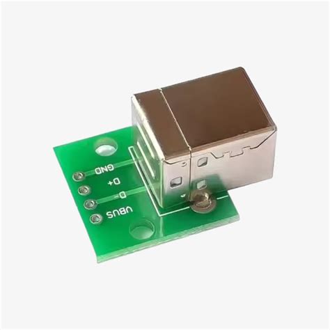 USB Type-B Female Head to DIP 4-Pin Breakout PCB Module – QuartzComponents