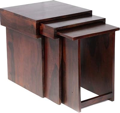 WOODEN PROPs Sheesham Solid Wood Nesting Table (Set of 2 Cubes ...
