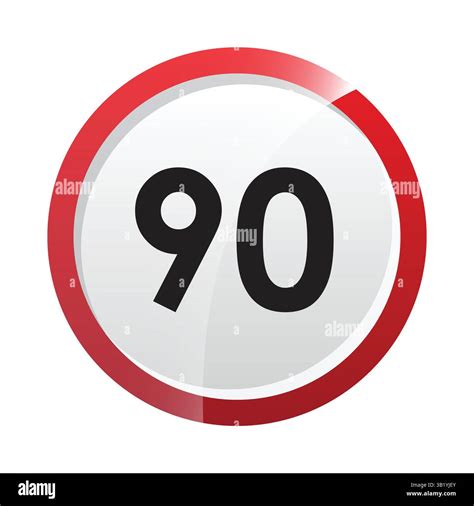 Panneau de limitation de vitesse 90 – panneau de signalisation ...
