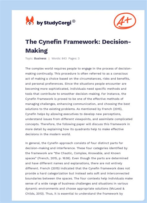 Decision-Making Framework 的图像结果