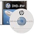 HP Blank DVD-RW 4.7GB Disc 10 Pack Jewel Case 4X Speed DVD Rewritable ...