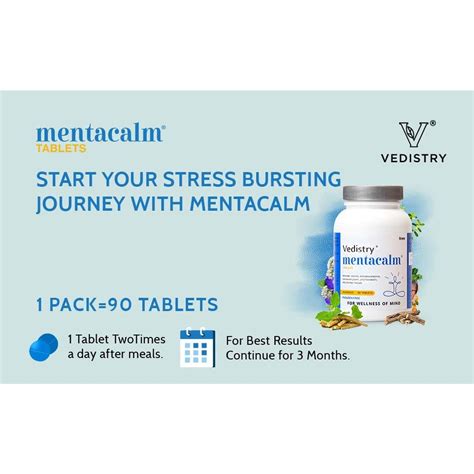 Buy VEDISTRY MENTACALM TABLETS | AYURVEDIC SUPPORT FOR STRESS, ANXIETY ...