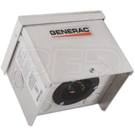 Generac 6343 - 30-Amp 4-Prong Raintight Aluminum Power Inlet Box