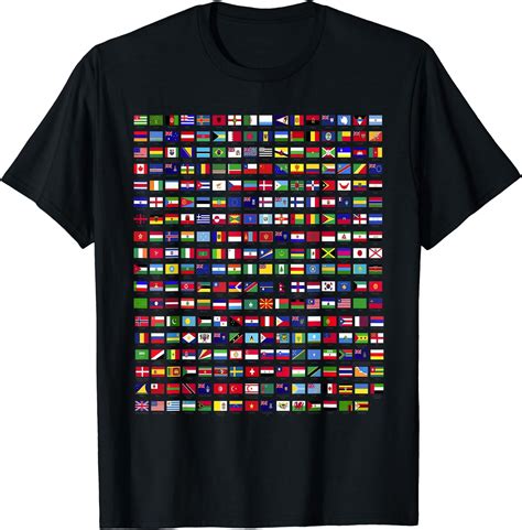 Flags of the Countries of the World 287 Flag International T-Shirt ...