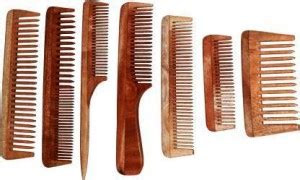 Pitambara Neem Wood Combo Set of 7 Anti-Bacterial, Anti-Allergic, Anti ...