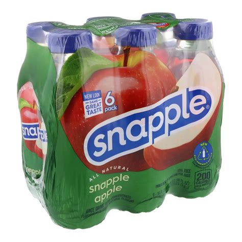 Snapple Apple Juice Drink 6 pk Bottles - Shop Juice at H-E-B