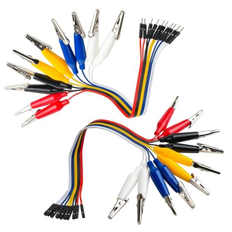 Dupont Cable Breadboard Jumper Wire 10pin 20cm Male Female to Alligator ...
