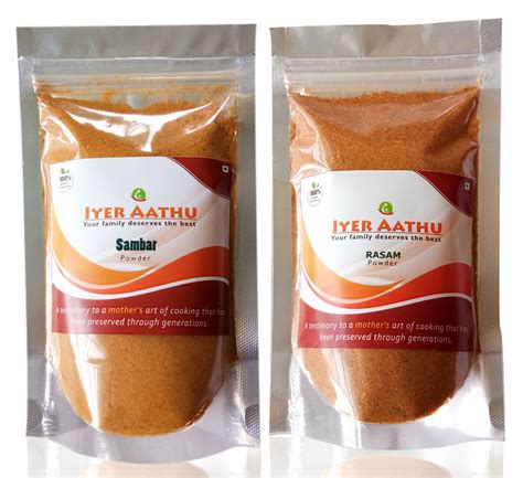 IYER AATHU Sambar and Rasam Powder 100 Grams(Pack of 2) /சாம்பார் பொடி ...