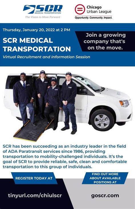 SCR Medical Transportation Virtual Recruitment and Information Session ...
