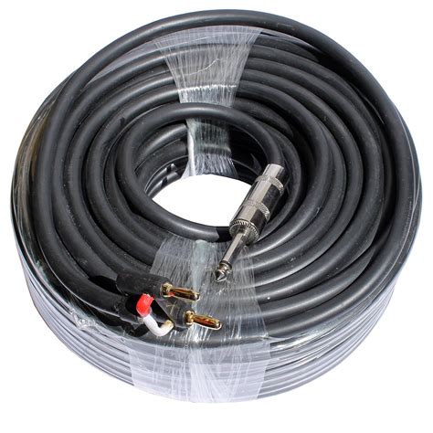 12 Gauge Speaker Cable with Banana and Quarter Inch(1/4") Connectors ...