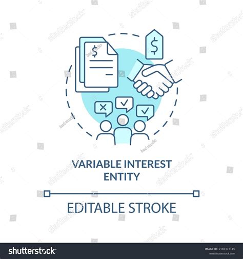 Variable Interest Entity Turquoise Concept Icon Stock Vector (Royalty ...