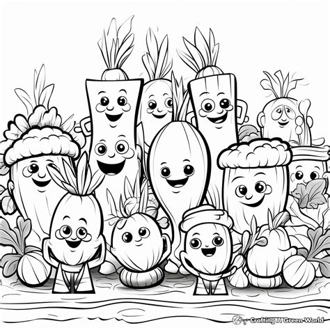 Vegetable Coloring Pages - Free & Printable!