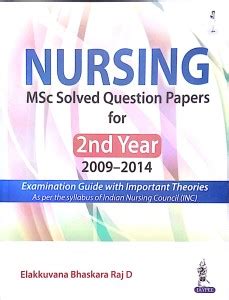 Nursing MSc Solved Question Papers for 2nd Year 1st Edition: Buy ...