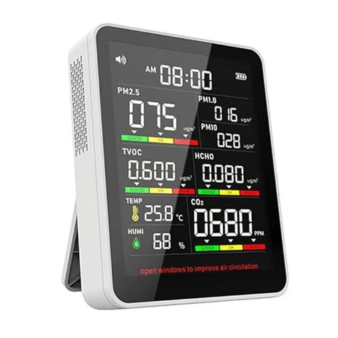 9-in-1 Air Quality Monitor Indoor Professional PM2.5 PM10 Particle ...