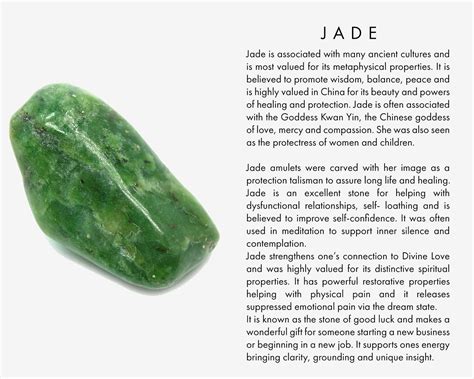 Jade is associated with many ancient cultures and is most valued for ...