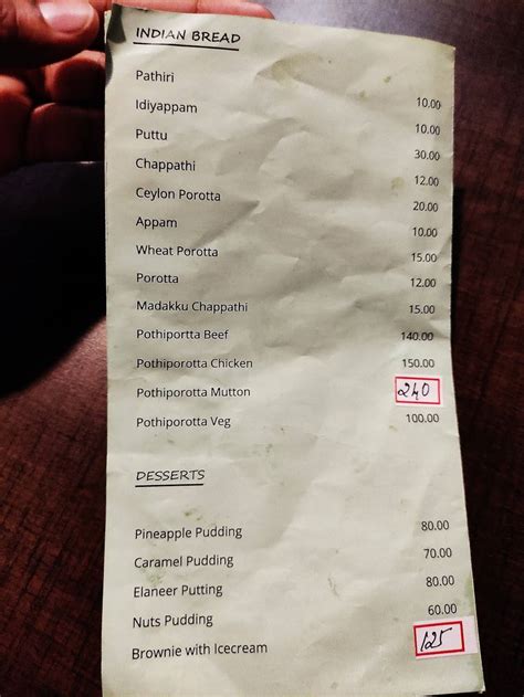 Menu at Hasi’s Kitchen, Palakkad, 10/243