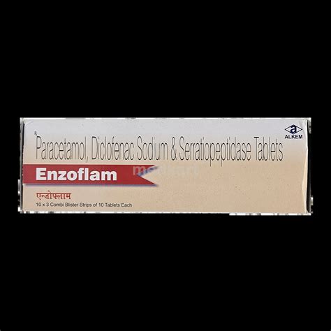 ENZOFLAM TABLET 10'S Price, Uses, Side Effects & Substitutes | Medkart