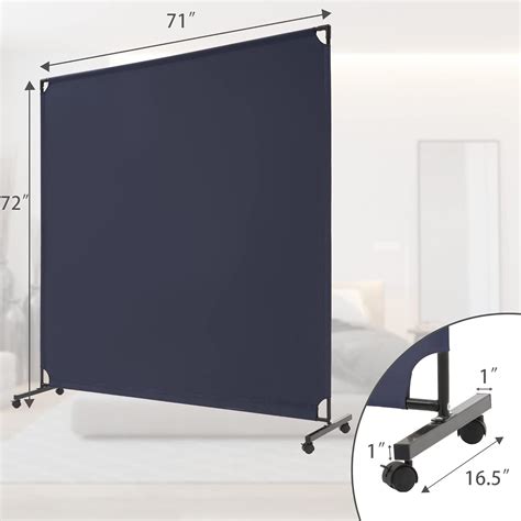 Buy Spurgehom 6FT Single Panel Rolling Room Divider, Partition Privacy ...