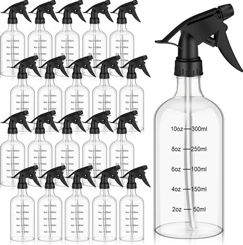 Amazon.com: Skylety 24 Pieces 10 Oz/ 300 ml Clear Plastic Spray Bottles ...