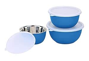 Buy Zaib Plastic Coated Stainless Steel Microwave Safe Euro Serving ...