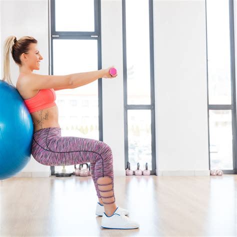 Image result for Squats Using Exercise Ball