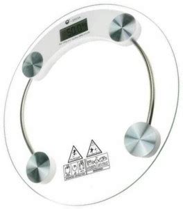 Qoibito Weight Machine Round Glass FD03A1 Body Personal Weighing Scale ...