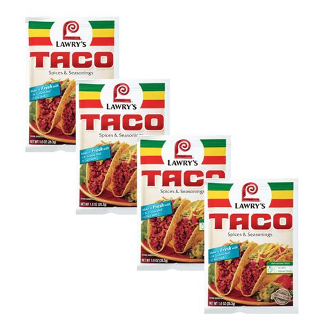 ( 4 Pack ) Lawry's Taco Seasoning Mix 1 Oz - Walmart.com