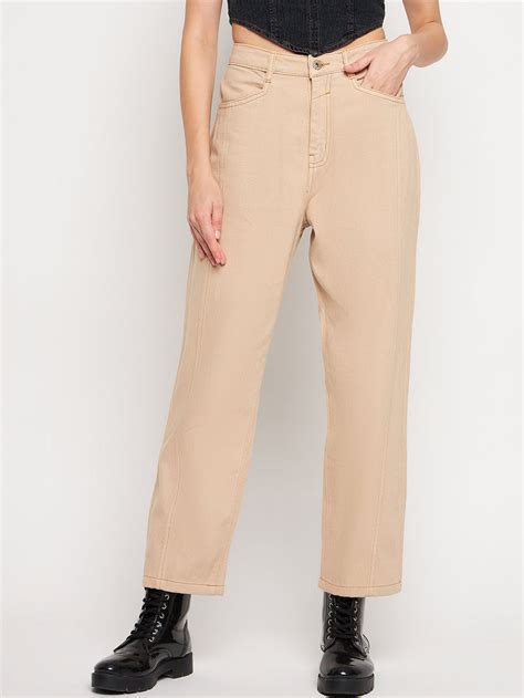 Madame Beige Straight Fit Denim